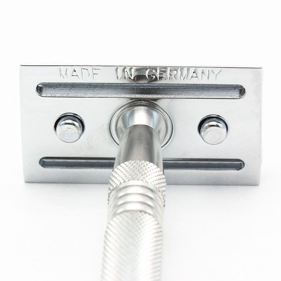 Timor 1325 Closed Comb Safety Razor with Solid Stainless Steel Long Handle Double Edge Safety Razor Timor