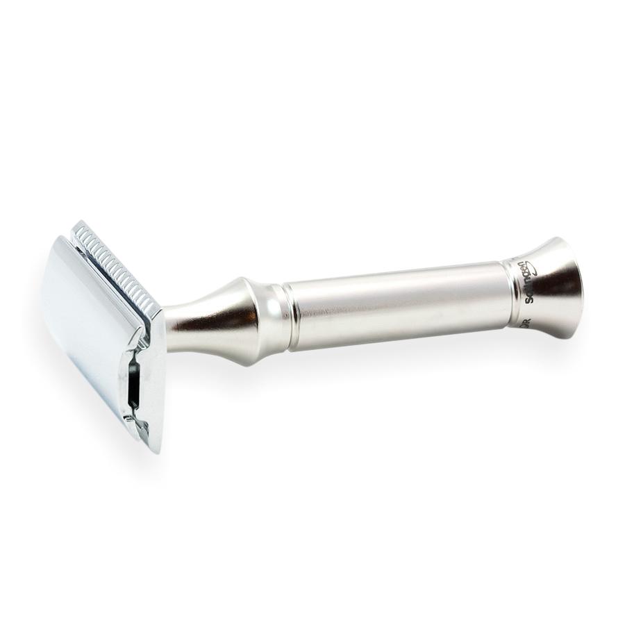 Timor 1351 Closed Comb Safety Razor with Solid Stainless Steel Handle Double Edge Safety Razor Timor