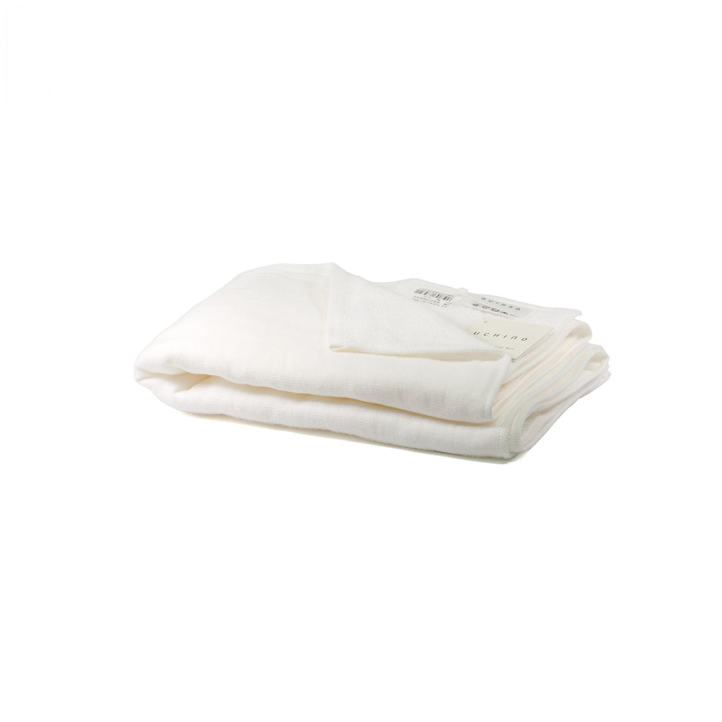 Uchino Gauze & Pile Towel, White Towel Uchino Hand Towel (50 x 100 cm) 
