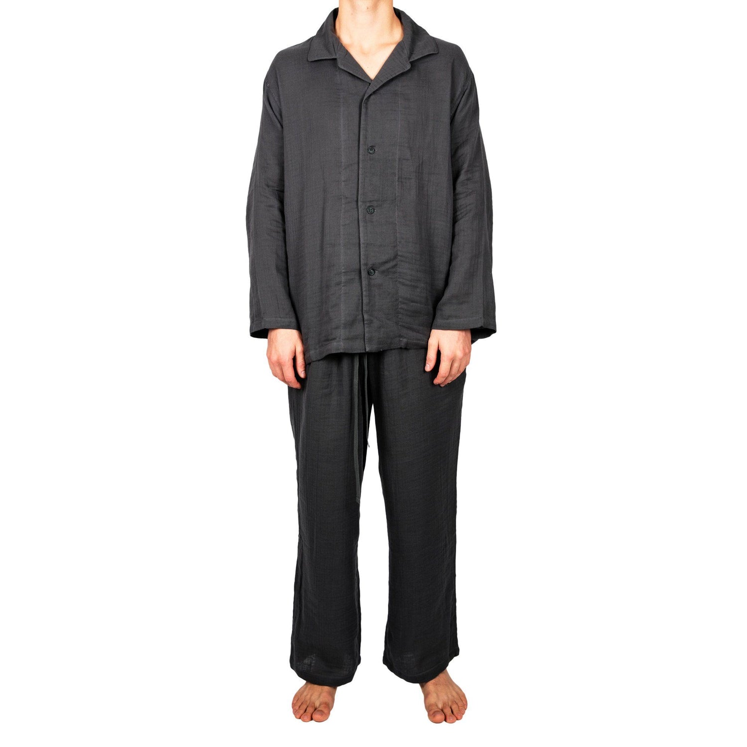 Uchino Crepe Gauze Pajamas, Dark Grey Pajamas Uchino