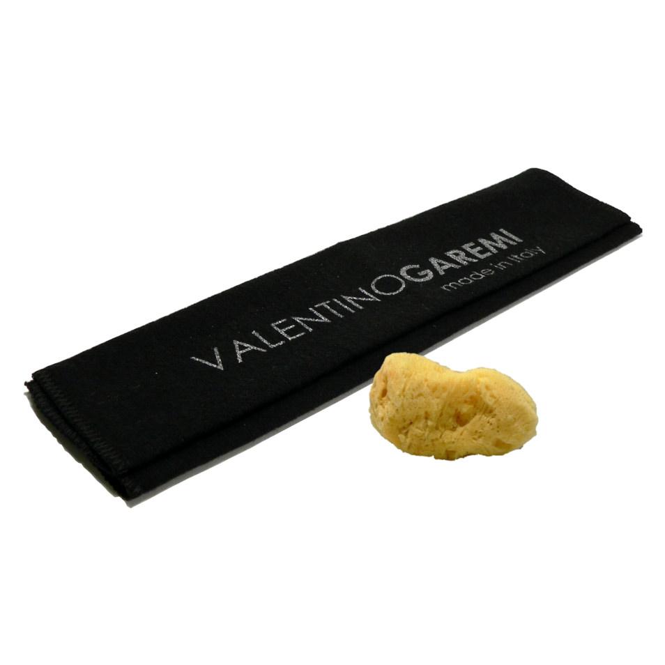 Valentino Garmei’s Leather Cream Applicator Sponge & Chamois Polishing Cloth Valentino Garemi