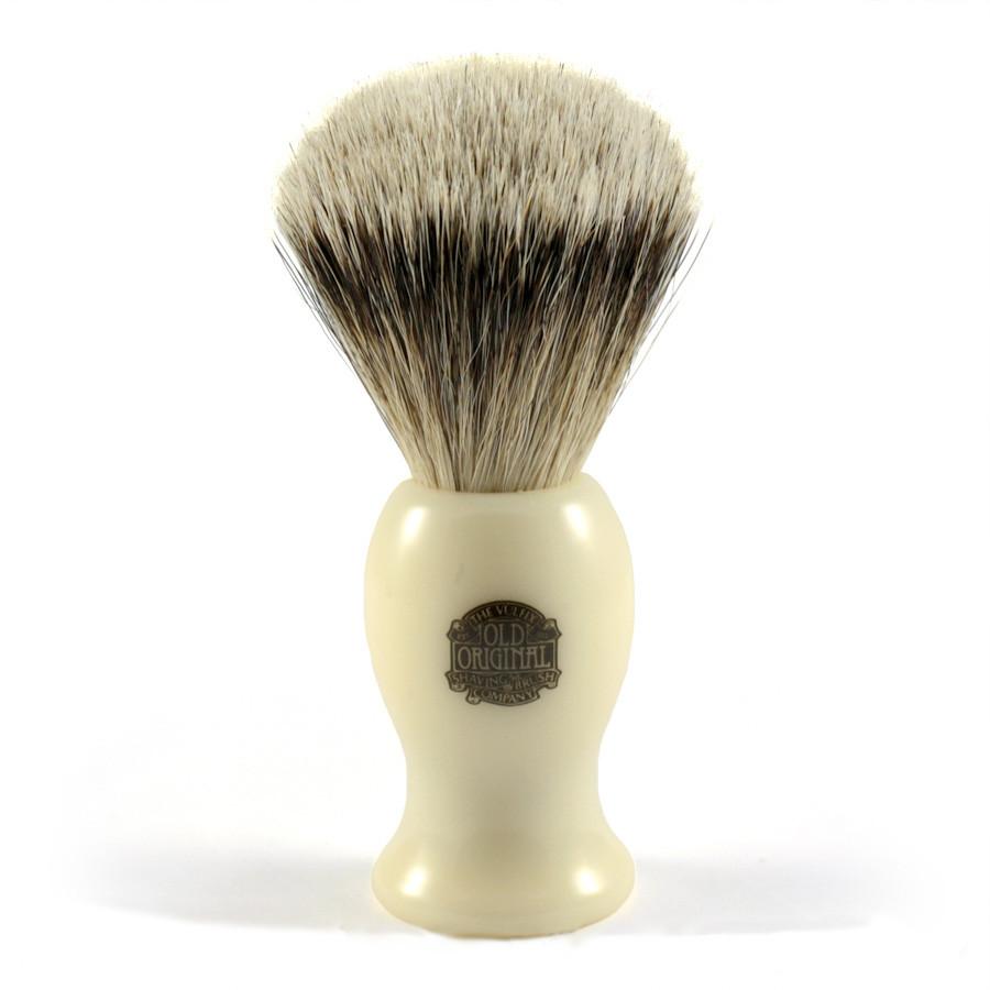 Vulfix 660S Large Super Badger Shaving Brush, Faux Ivory Handle Badger Bristles Shaving Brush Vulfix