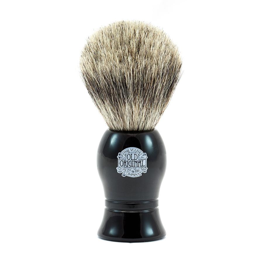 Vulfix Pure Grey Badger Shaving Brush, Black Handle Badger Bristles Shaving Brush Vulfix