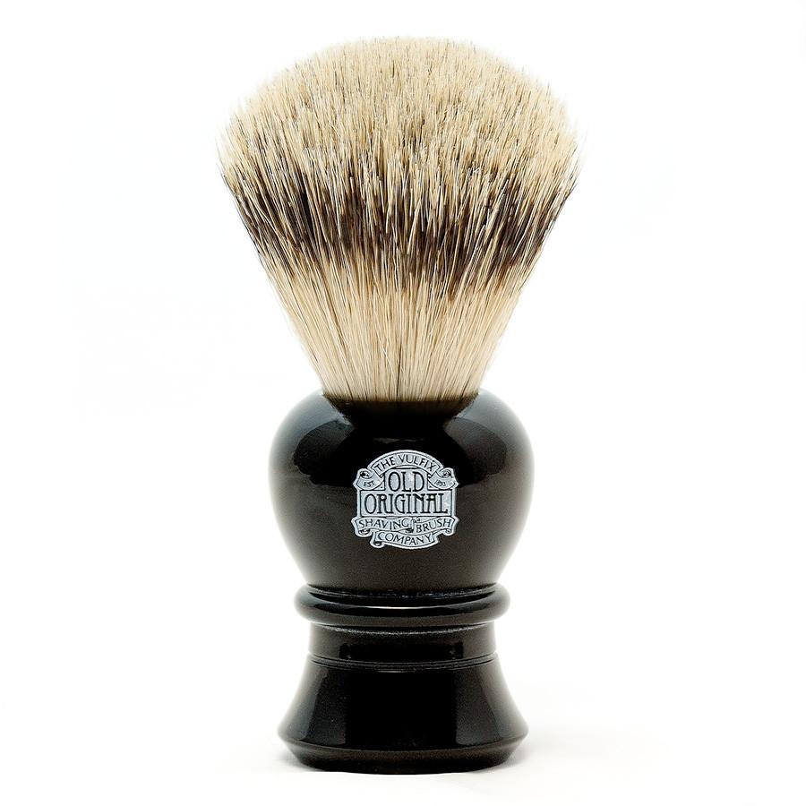 Vulfix 2234 Super Badger Shaving Brush, Black Handle Badger Bristles Shaving Brush Vulfix