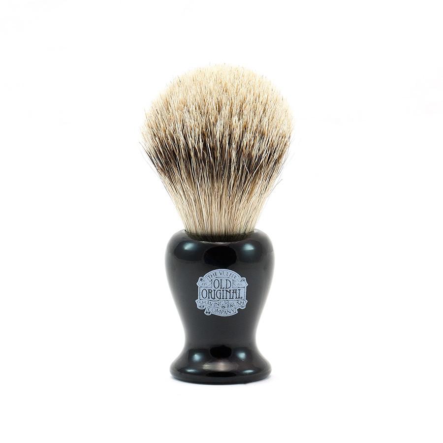 Vulfix 660S Small Super Badger Shaving Brush, Black Handle Badger Bristles Shaving Brush Vulfix