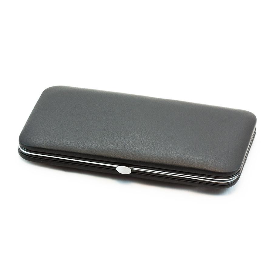 WASA Solingen 6-Piece Inox Manicure Set, Black Leather Snap Case Manicure Set WASA Solingen