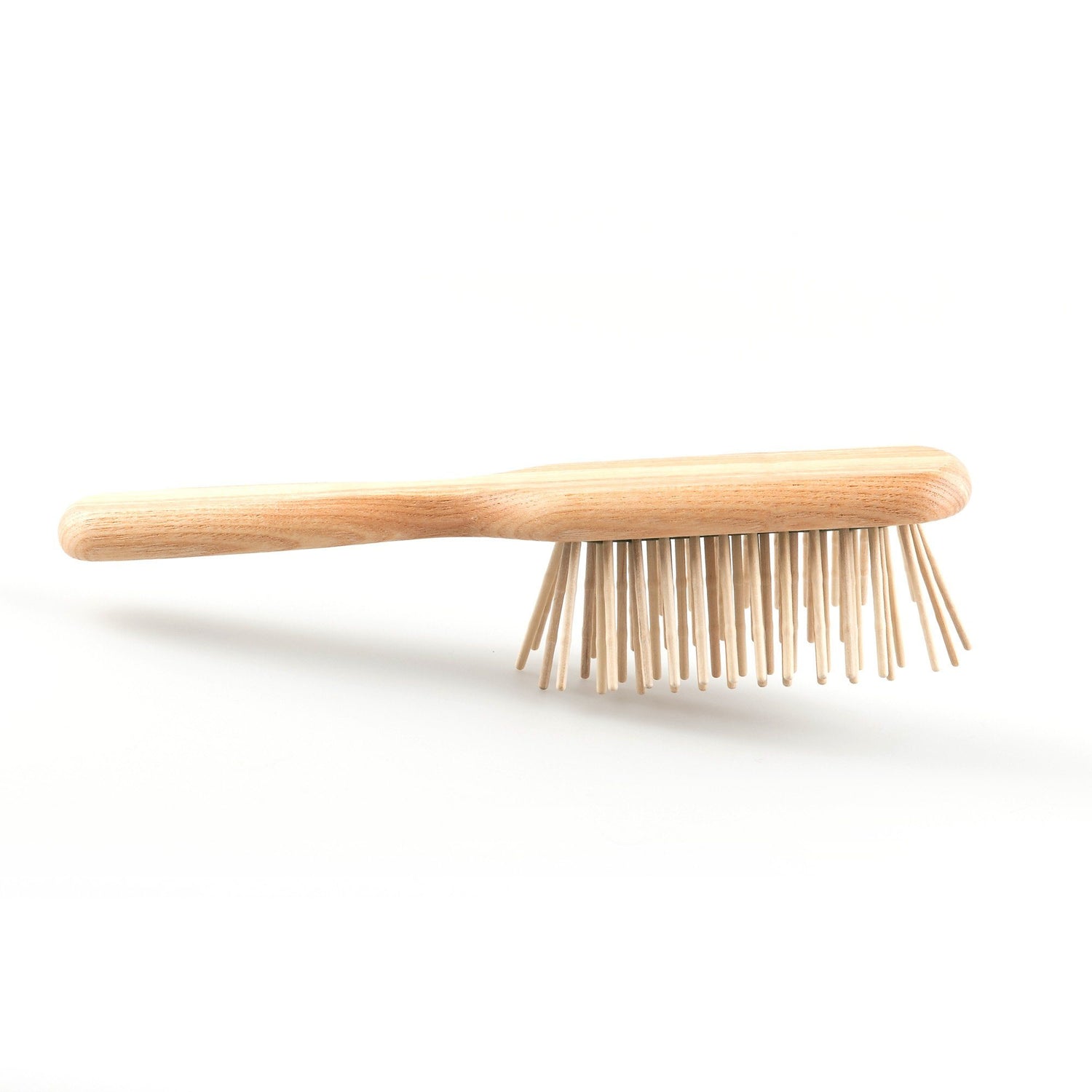 TEK Rectangular Wooden Hair Brush with Extra Long Bamboo Bristles Hair Brush TEK