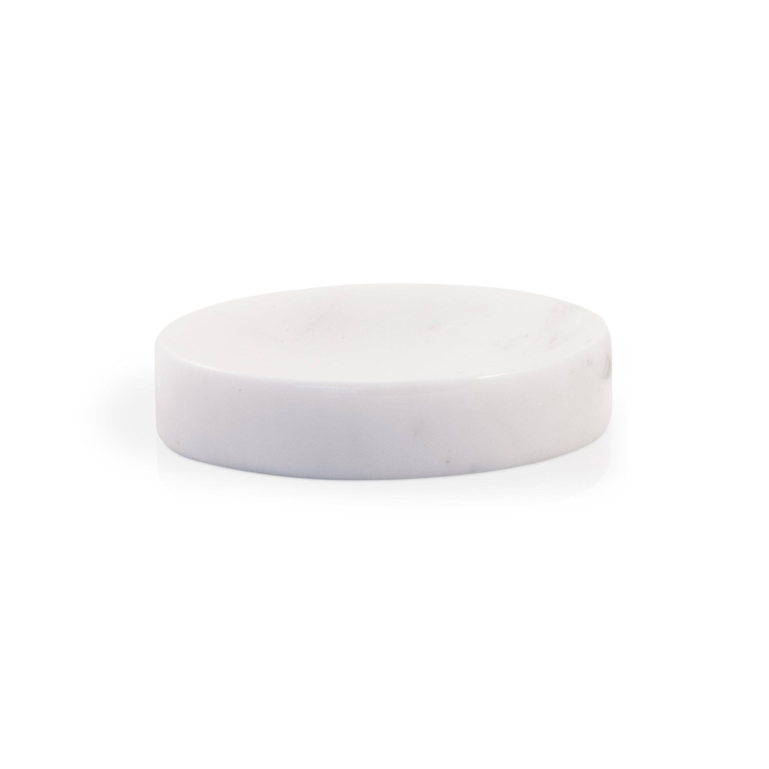 Fiammetta V Round Marble Soap Dish Soap Dish Fiammetta V White Carrara