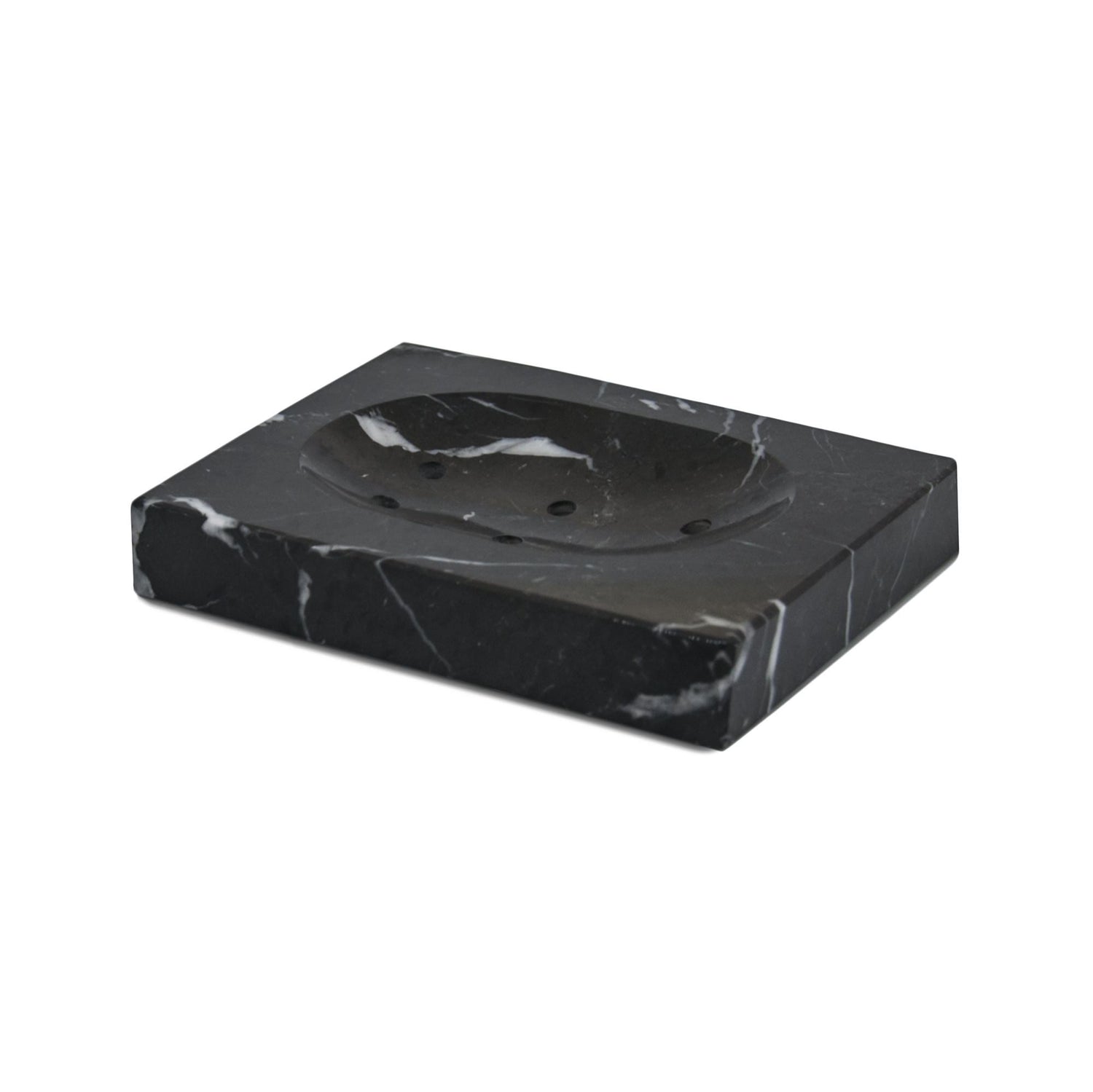 Fiammetta V Square Marble Soap Dish Soap Dish Fiammetta V Black Marquina