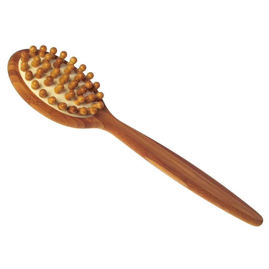 Bamboo Massage Brush with Wooden Knobs - Made in Germany Bath Brush Fendrihan