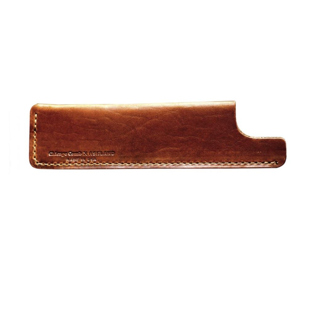 Chicago Comb Co. Sheaths in Horween Leather, No. 2 & 4 Comb Sheath Chicago Comb Co English Tan