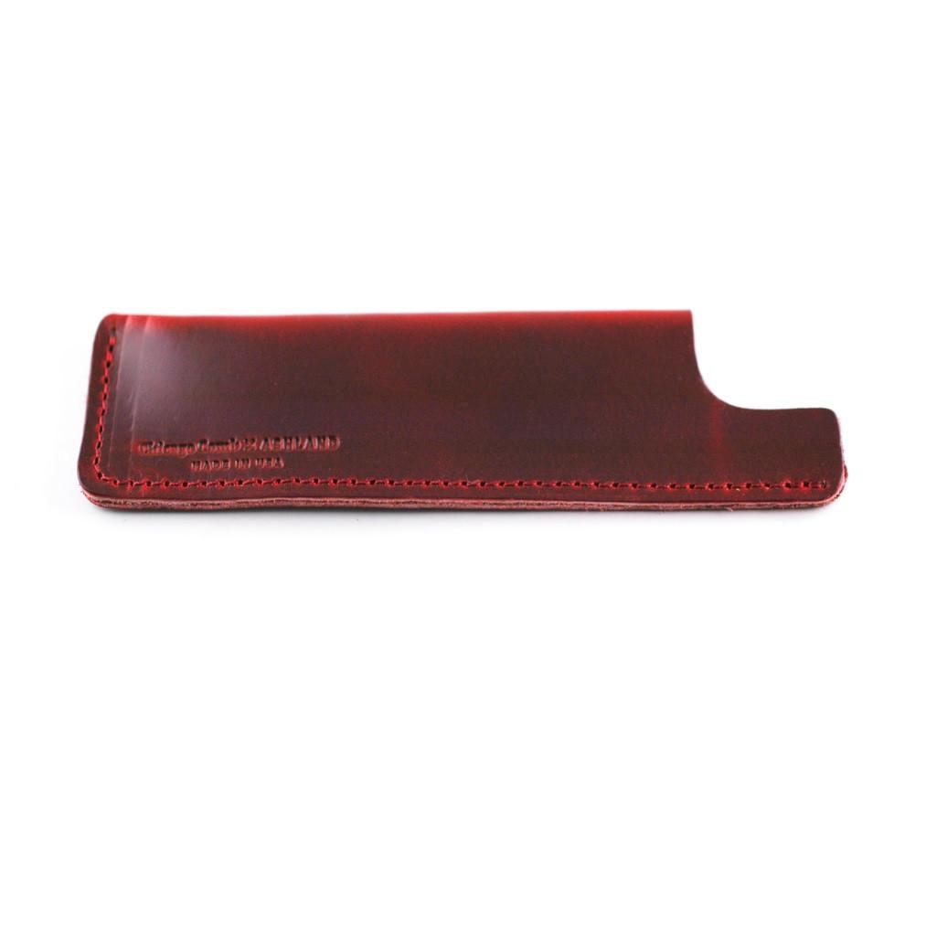 Chicago Comb Co. Sheaths in Horween Leather, No. 1 & 3 Comb Sheath Chicago Comb Co Crimson Red