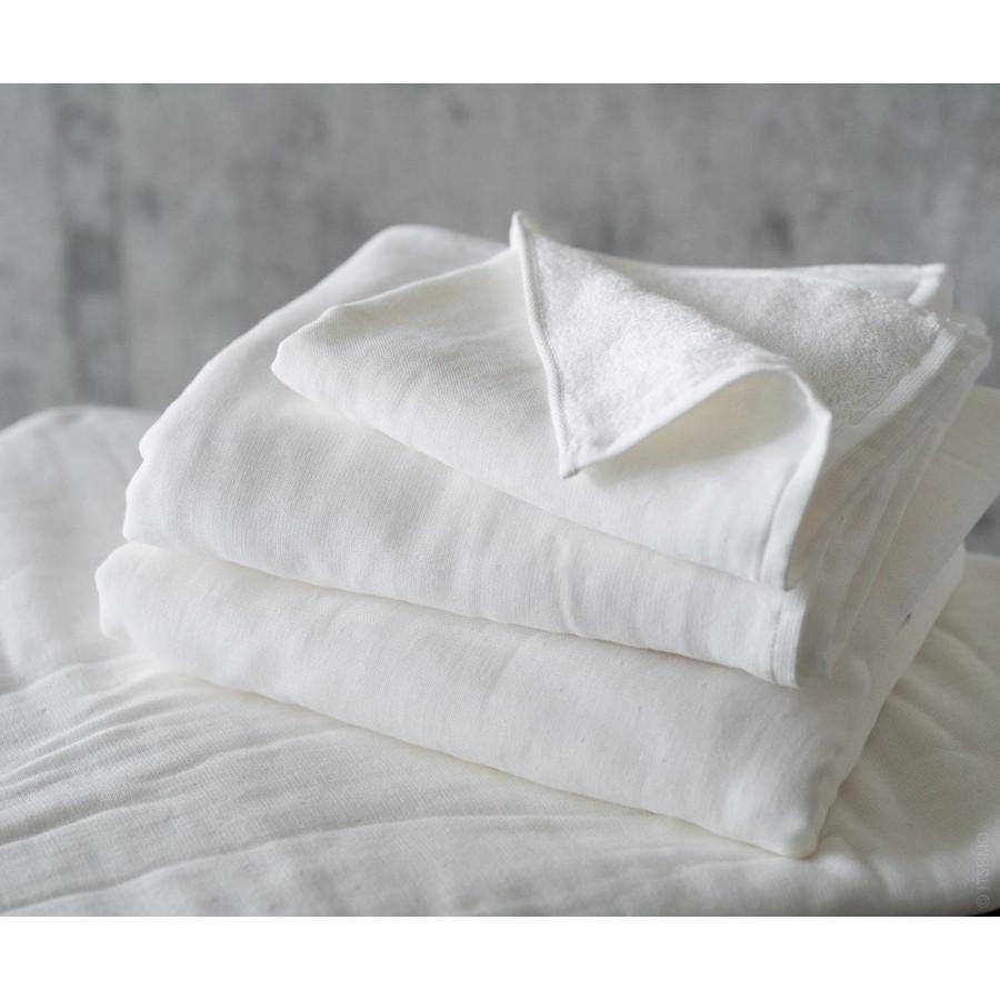 Uchino Gauze & Pile Towel, White Towel Uchino