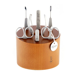 Alpen Manicure 8-Piece Set with Wood Holder Manicure Set Alpen 