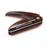 Captain Fawcett Folding Pocket Moustache Comb Moustache Comb Captain Fawcett 