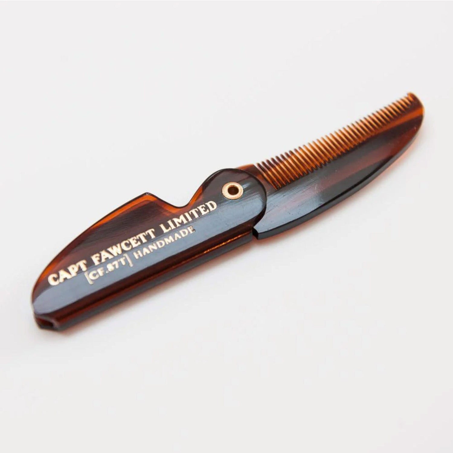 Captain Fawcett Folding Pocket Moustache Comb Moustache Comb Captain Fawcett 