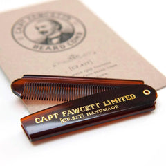 Captain Fawcett Folding Pocket Beard Comb Beard Comb Captain Fawcett 