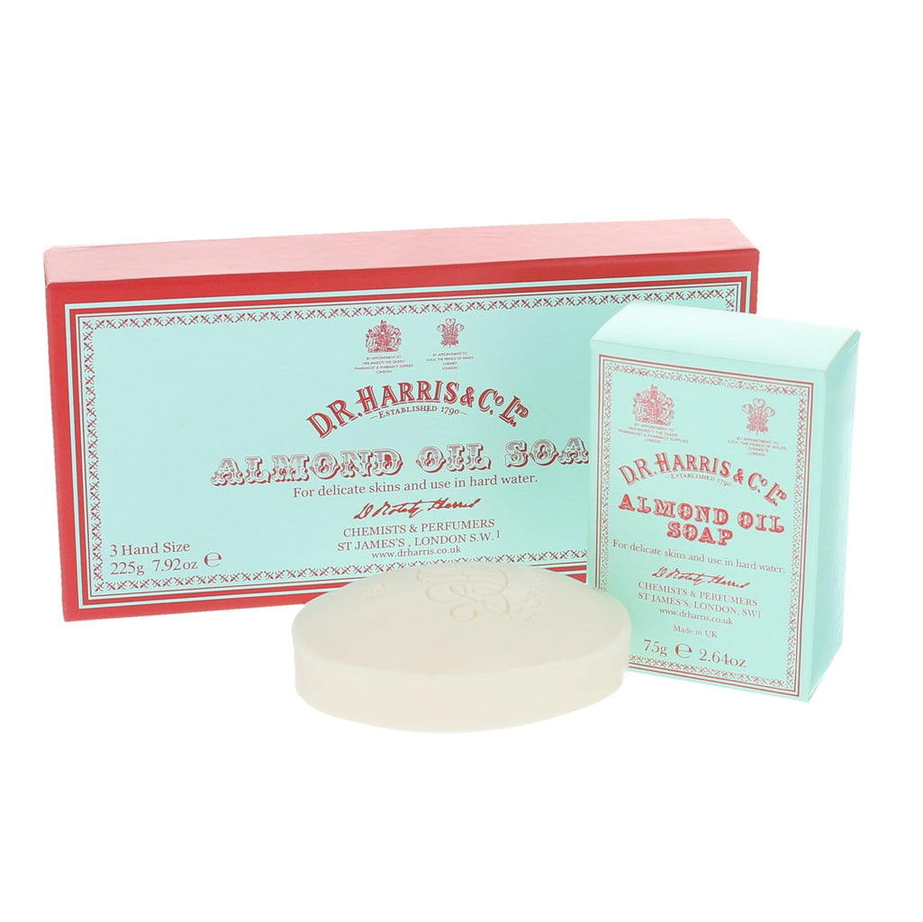 D.R. Harris Almond Oil Soap, Hand Size, Pack of 3 Body Soap D.R. Harris & Co 
