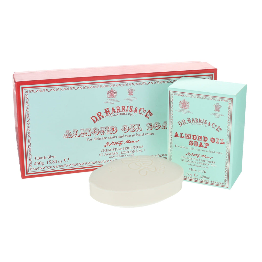 D.R. Harris Old English Almond Oil Soap, Bath Size, Pack of 3 Body Soap D.R. Harris & Co 