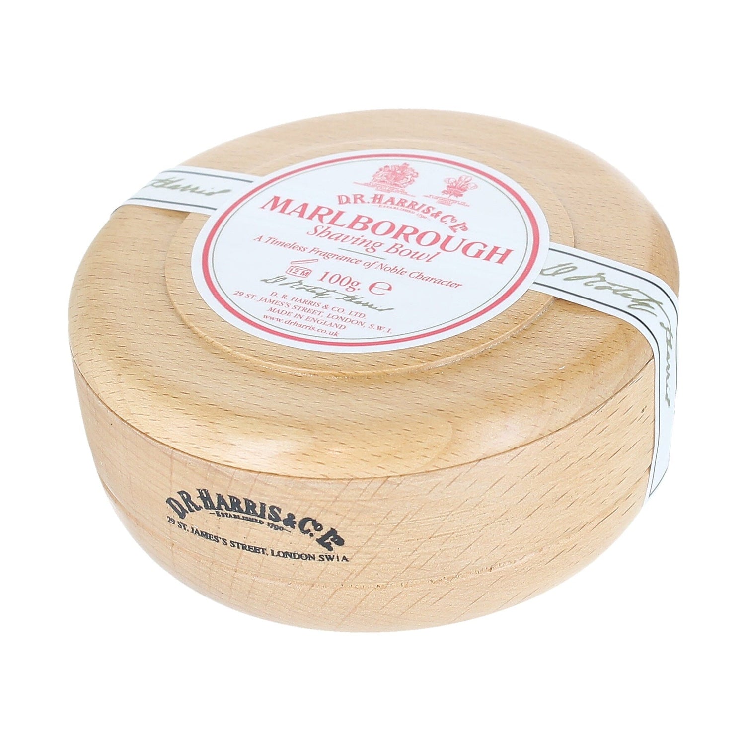 D.R. Harris Marlborough Shaving Soap in Beech Wood Bowl Shaving Soap D.R. Harris & Co 