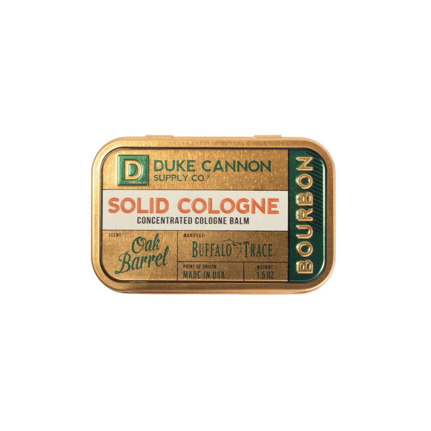 Duke Cannon Supply Co. Solid Cologne Men's Fragrance Duke Cannon Supply Co Bourbon - Oak Barrel 