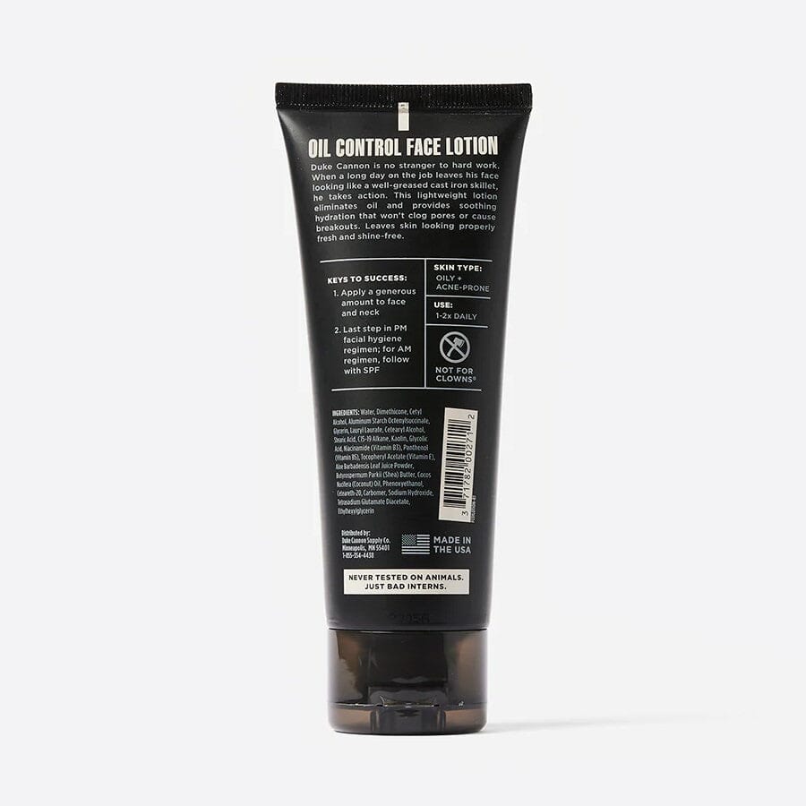 Duke Cannon Supply Co. Oil Control Face Lotion Face Moisturizer and Toner Duke Cannon Supply Co 
