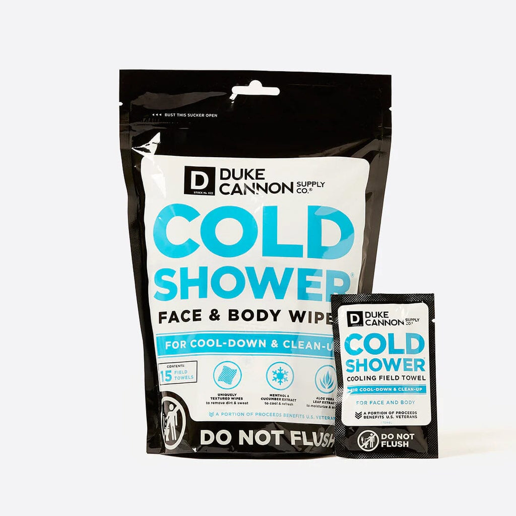 Duke Cannon Supply Co. Cold Shower Field Towels Multipack Pouch Shower Sheet Duke Cannon Supply Co 