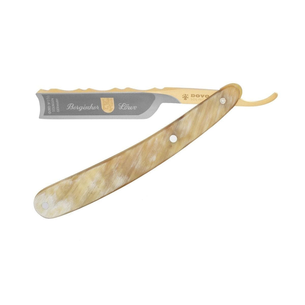 DOVO “Bergischer Löwe” Spanish Point Straight Razor 6/8”, Horn Scales Straight Razor DOVO 