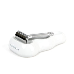 Scratch and Dent Fendrihan Fendrihan Porcelain Safety Razor Holder, Light Blue (Minor Chips Underneath/Rough Bottom) 