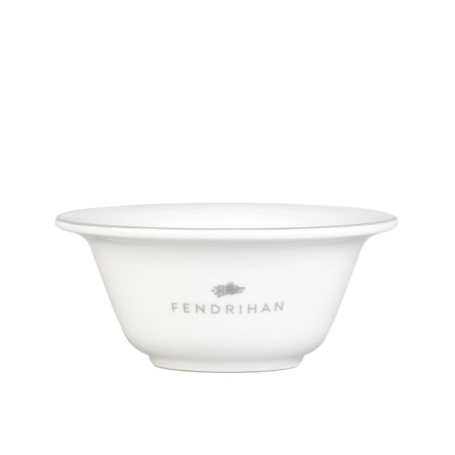 Scratch and Dent Fendrihan Fendrihan Porcelain Shaving Bowl, Hand-Painted Grey Rim (Minor Surface/Colour Imperfections) 