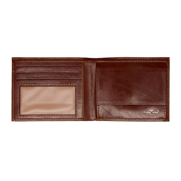 Golden Head Colorado RFID Bill Case with Mesh Pocket and Coin Pouch, Tobacco Leather Wallet Golden Head 