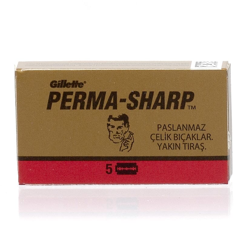 Gillette Perma-Sharp Stainless Safety Razor Blades Razor Blades Gillette 5 Blade Pack 
