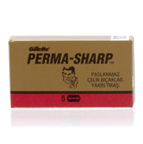 Gillette Perma-Sharp Stainless Safety Razor Blades Razor Blades Gillette 5 Blade Pack 