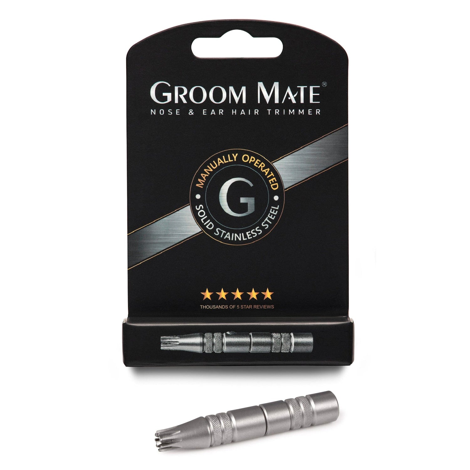 Groom Mate Nose & Ear Hair Trimmer, Manually Operated Nose Hair Trimmer Groom Mate 