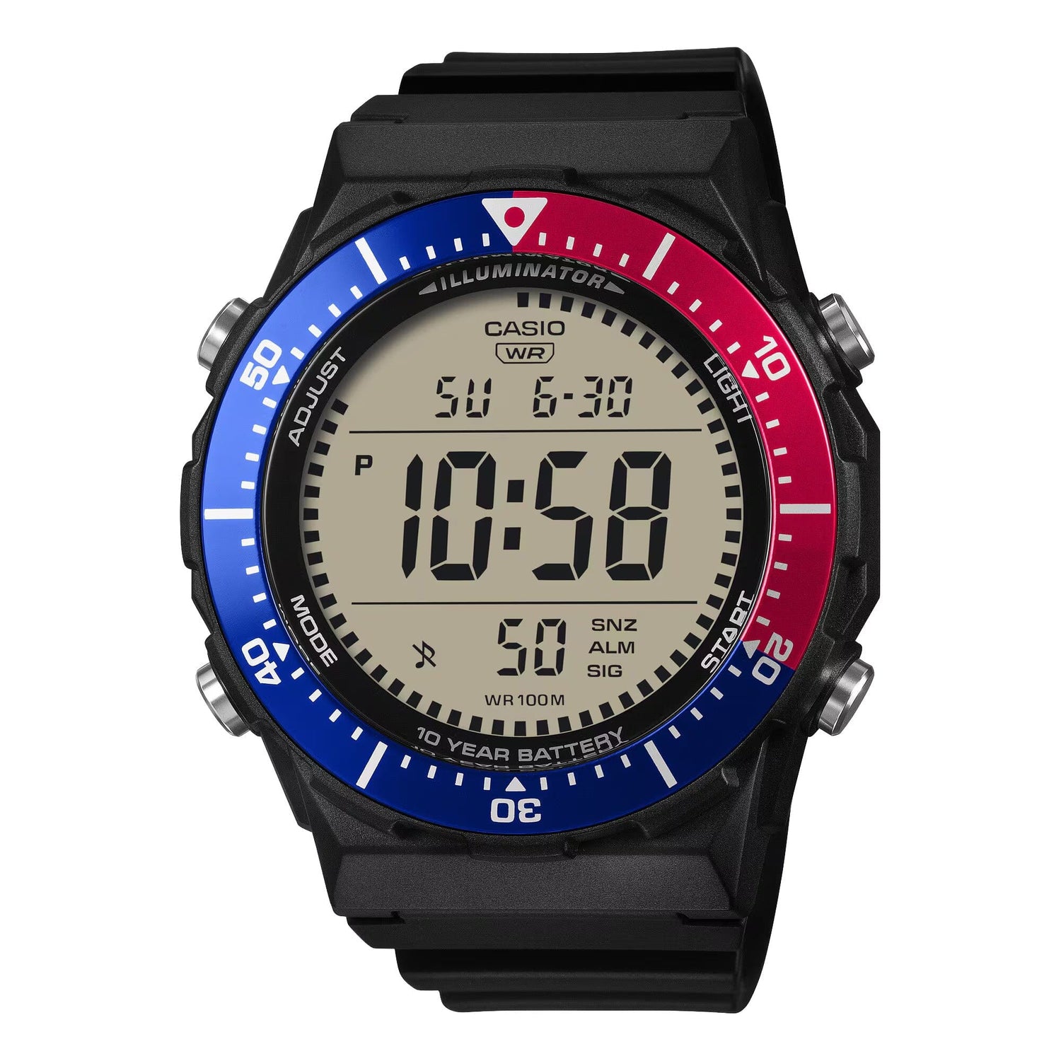 CASIO AE-1700H-AV Men's Digital Watch Watch Casio Blue & Red 