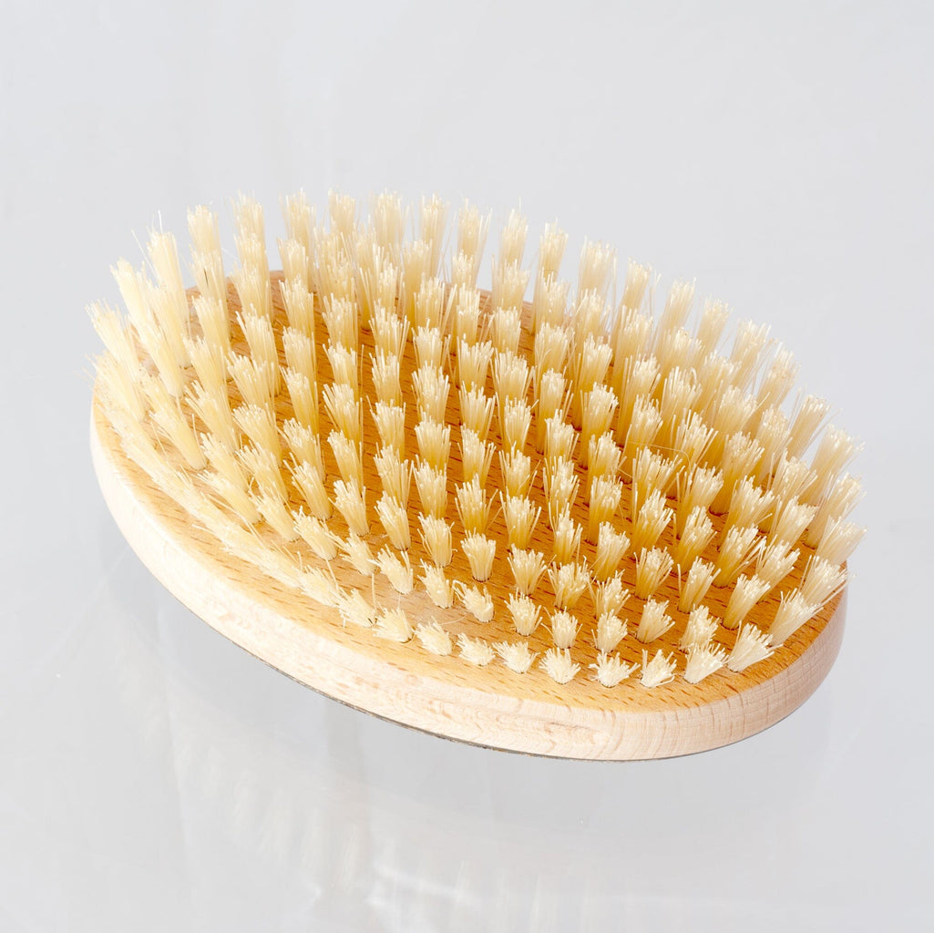 Hydrea London Military Hairbrush with Horn Handle and White Boar Bristle Hair Brush The Natural Sea Sponge Co 