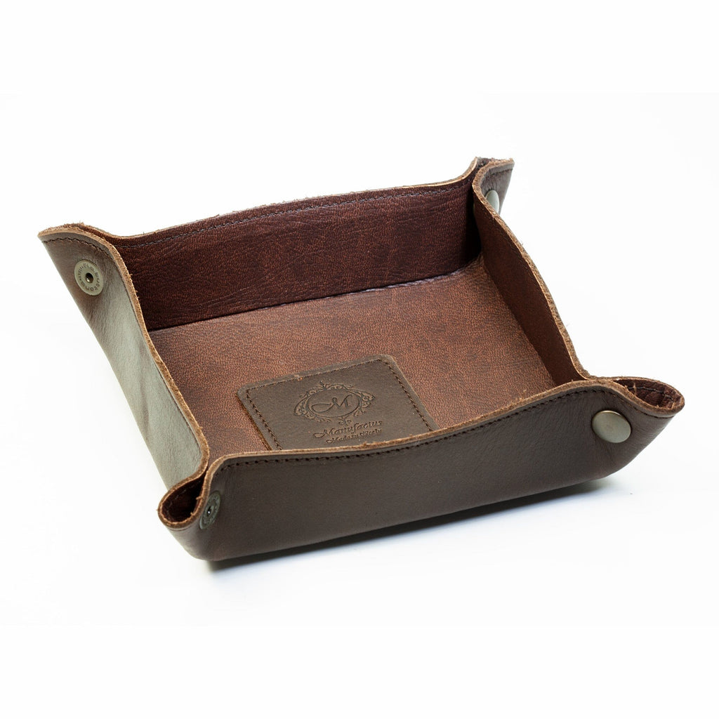 Manufactus Catch All Leather Tray Leather Tray Manufactus by Luca Natalizia Dark Brown 