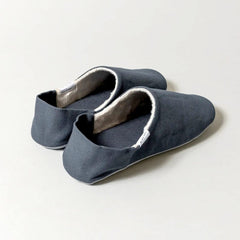 ABE Canvas Home Shoes, Wool-Lined Spa Slippers Japanese Exclusives 