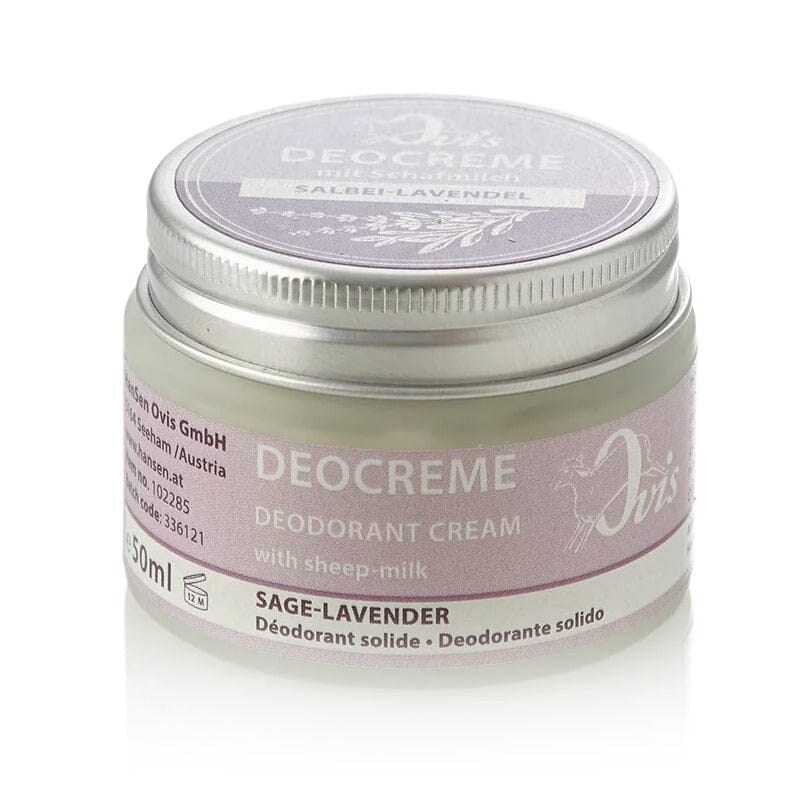 Ovis Deodorant Cream Deodorant Ovis Lavender Sage 50 ml (Glass Jar) 