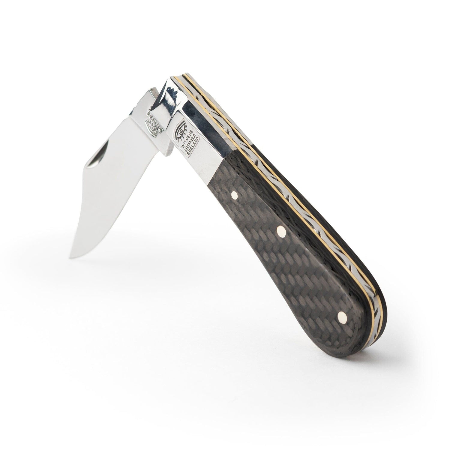 Taylor's Eye Witness Premier Collection Single-Blade Carbon Fiber Pocket Knife with Worked Back Pocket Knife Taylor's Eye Witness 