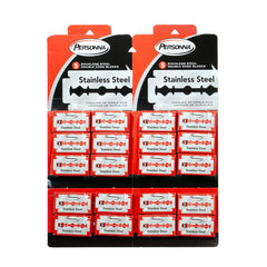 Personna Red Stainless Steel Double Edge Razor Blades Razor Blades Personna 100 Blade Pack 