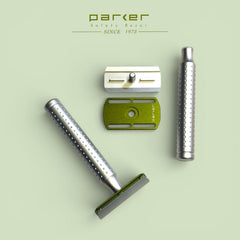 Parker AeroShave Aluminum Safety Razor, Small Handle Safety Razor Parker Razors 