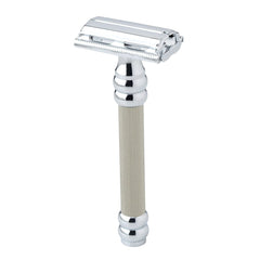 Pearl Shaving SBF-11 Butterfly Double Edge Safety Razor, Silver Safety Razor Pearl Shaving 