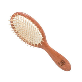 TEK Oval Mahogany Wood Pneumatic Hair Brush with Short Wooden Bristles Hair Brush TEK 