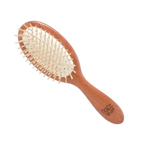 TEK Oval Mahogany Wood Pneumatic Hair Brush with Short Wooden Bristles Hair Brush TEK 