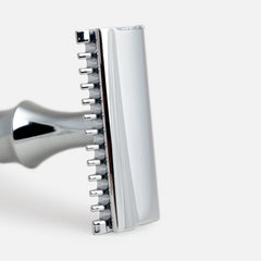 G&F Timor® 1920 Open Comb Safety Razor with Short Stainless Steel Handle Double Edge Safety Razor Timor 