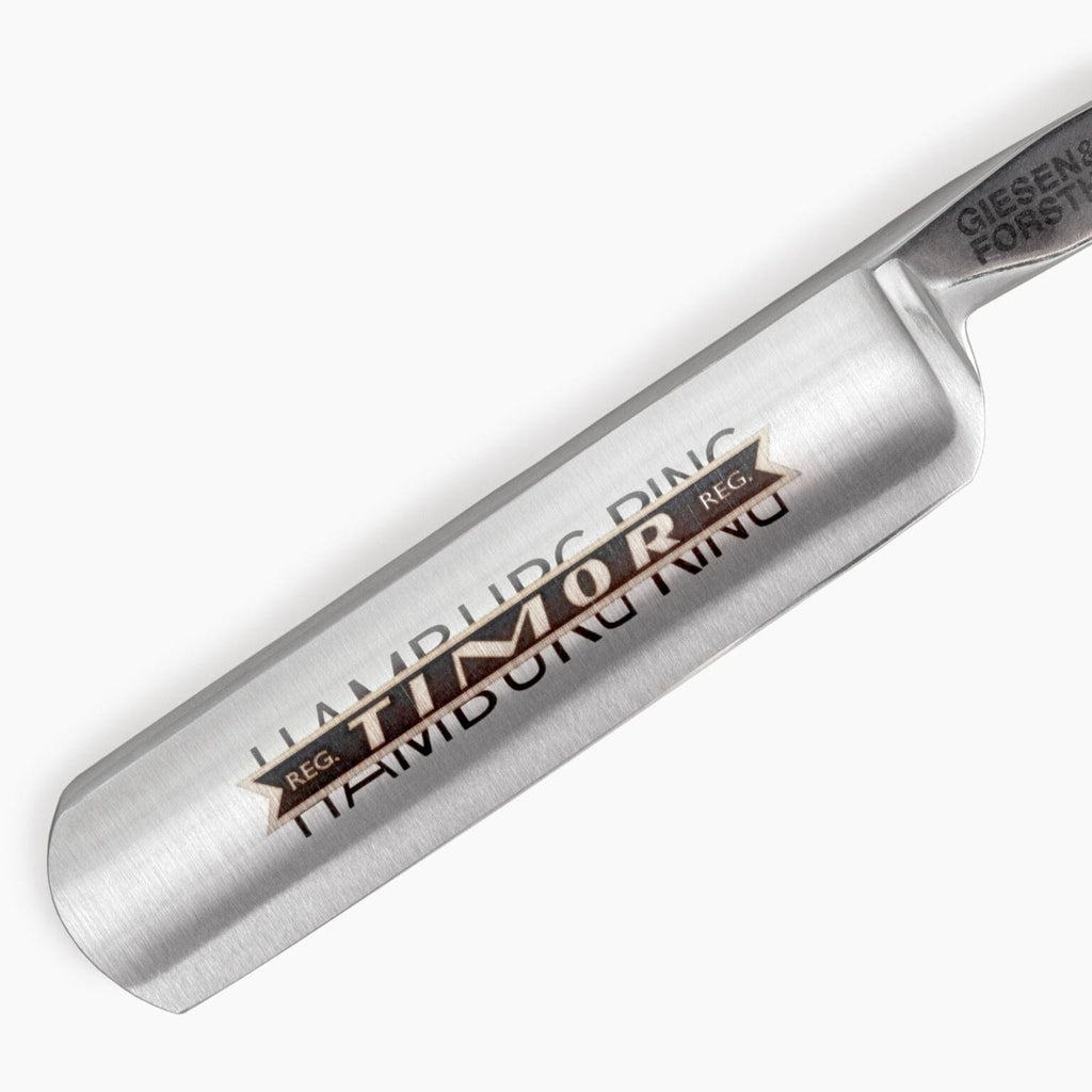G&F Timor® Hamburg Ring Straight Razor 5/8", Horn Scale Straight Razor Timor 