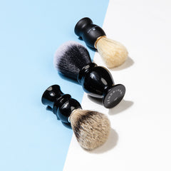 Fendrihan Black and White Synthetic Shaving Brush, Resin Handle Synthetic Bristles Shaving Brush Fendrihan 