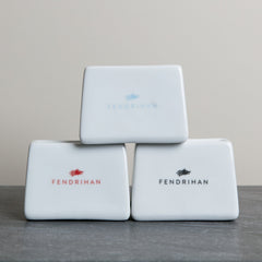 Fendrihan Porcelain Rectangular Blade Bank Razor Blades Disposal Case Fendrihan 