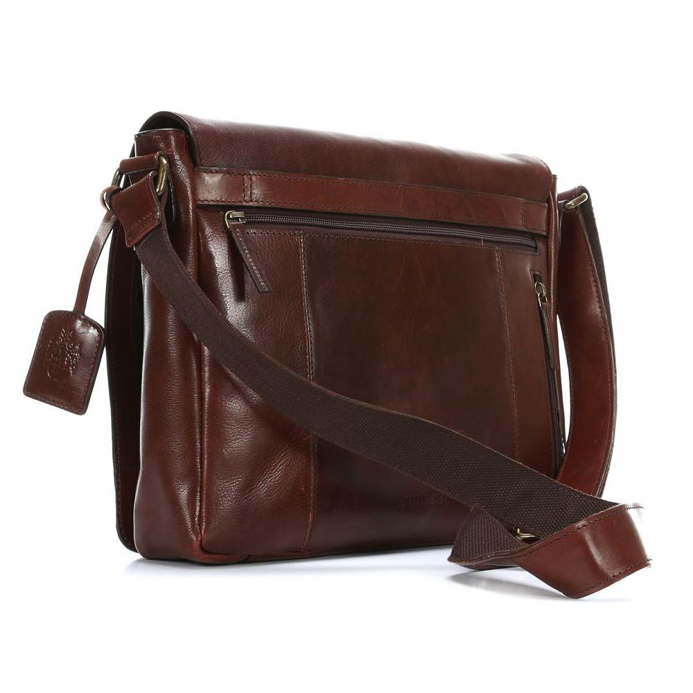 Leonhard Heyden Cambridge Messenger Bag in Medium, Cognac Leather Leather Briefcase Leonhard Heyden 
